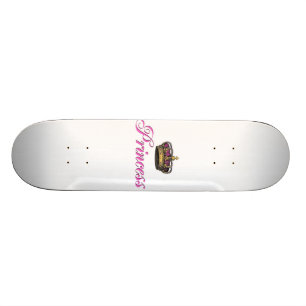 Princess crown in hot pink skateboard