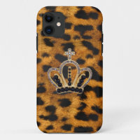 Princess Crown Leopard Fur iPhone 5 Case