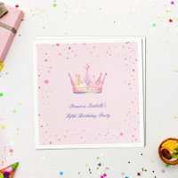 Princess Crown Pastel Pink Little Girl Birthday