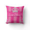 Princess Crown Pillow PInk Tiara Bling