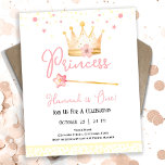 Princess Crown Pink 1st Girl Birthday Budget<br><div class="desc">Cute watercolor Princess Crown with wand Birthday watercolor artwork.  Children's Princess birthday theme. Easy to personalise. Also available as a digital download!</div>