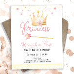 Princess Crown Pink 3rd Girl Birthday Budget<br><div class="desc">Cute watercolor Princess Crown with wand Birthday watercolor artwork.  Children's Princess birthday theme. Easy to personalise. Also available as a digital download!</div>