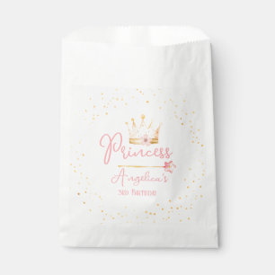 Princess Crown Pink Little Girl Birthday  Favour Bags