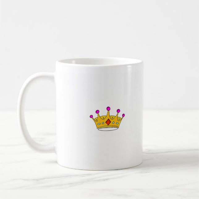 Princess crown, prince crown, crown theme coffee mug (Left)