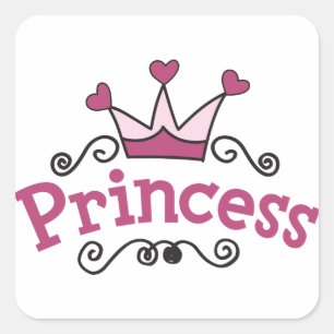 Princess Crown Square Sticker