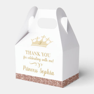 Princess Crown Thank You Birthday Favour Box