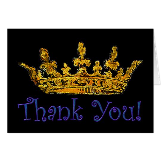 Princess Crown Thank You Card