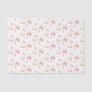 Princess Crown Wand Pink Little Girl Birthday Tissue Paper