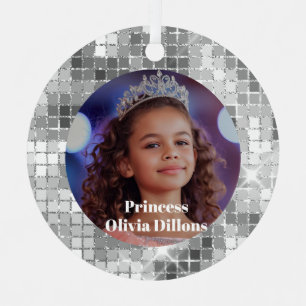Princess Custom Photo Metal Christmas Ornament