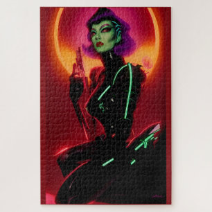 Princess Cybrella at the Cyberpunk Ball Jigsaw Puzzle