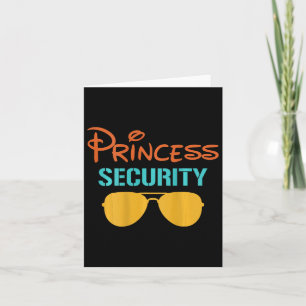 Princess Dad Security Halloween Men Matching Black Card