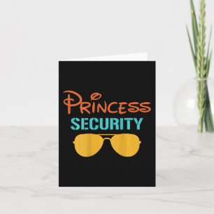 Princess Dad Security Halloween Men Matching Black Card