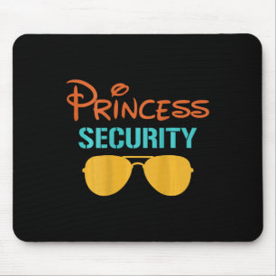 Princess Dad Security Halloween Men Matching Black Mouse Mat