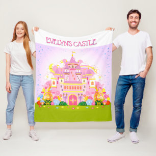 Princess Decor! Personalized Castle Fleece Blanket
