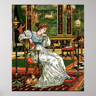 Princess Désirée, Vintage Illustration by W. Crane Poster