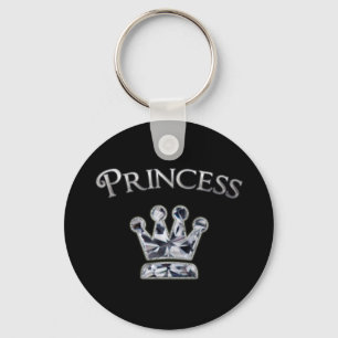 Princess Diamond Crown Key Ring
