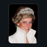Princess Diana 1989 Magnet<br><div class="desc">Princess Diana wearing the Queen Mary’s Lover’s Knot Tiara,  Hong Kong 1989</div>