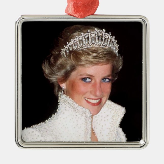 Princess Diana 1989 Metal Tree Decoration (Front)