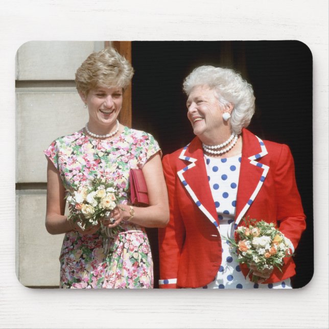 Princess Diana-Barbara Bush Mouse Mat (Front)