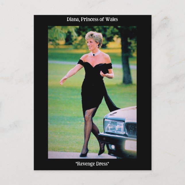 Princess Diana in that "Revenge Dress" Postcard (Front)