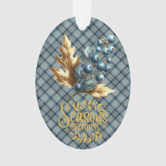 Princess Diana Memorial Scottish Tartan Christmas Ornament (Front)