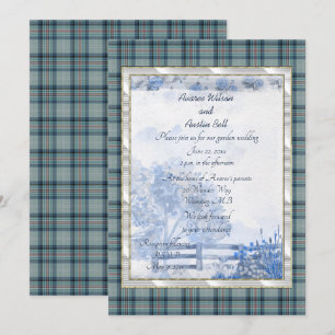 Princess Diana Memorial Tartan Garden Wedding Invitation