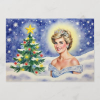 Princess Diana of England Christmas Card