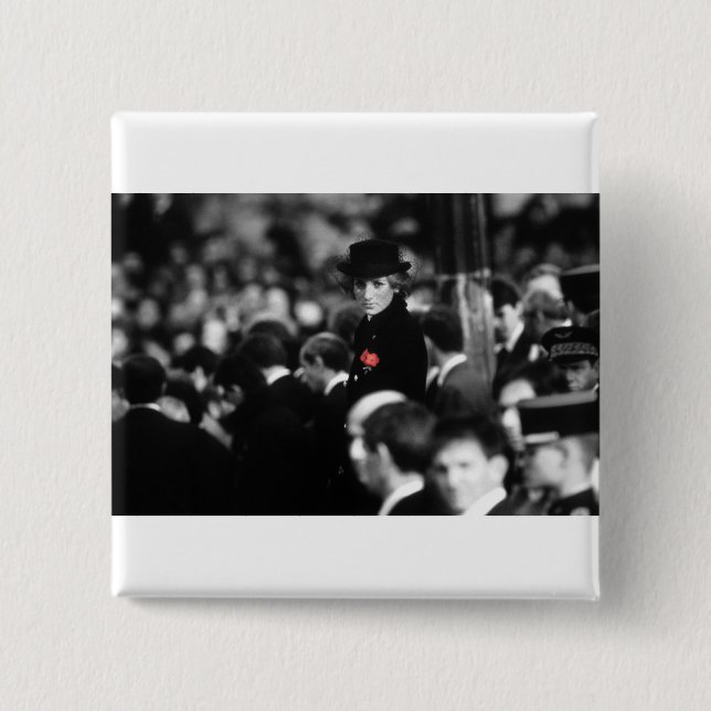 Princess Diana - Poppy 15 Cm Square Badge (Front)