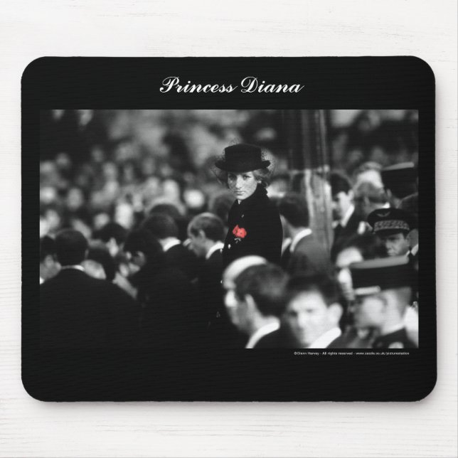 Princess Diana - Poppy Mouse Mat (Front)