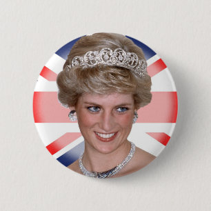 Princess Diana Union Jack 6 Cm Round Badge