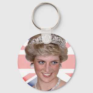 Princess Diana Union Jack Key Ring