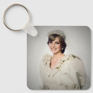 Princess Diana wedding portrait stylised Key Ring