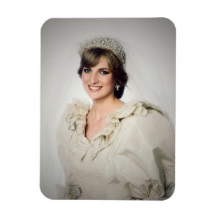Princess Diana wedding portrait stylised Magnet
