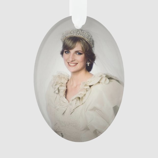 Princess Diana wedding portrait stylised Ornament (Front)