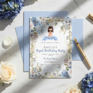 Princess Diaries 30th Birthday milenial Invitation
