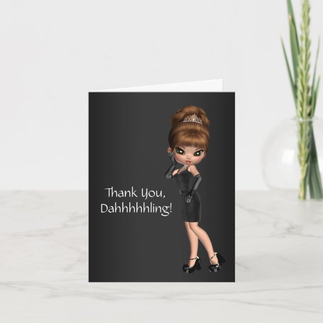 Princess Diva Thank You Cards (Front)