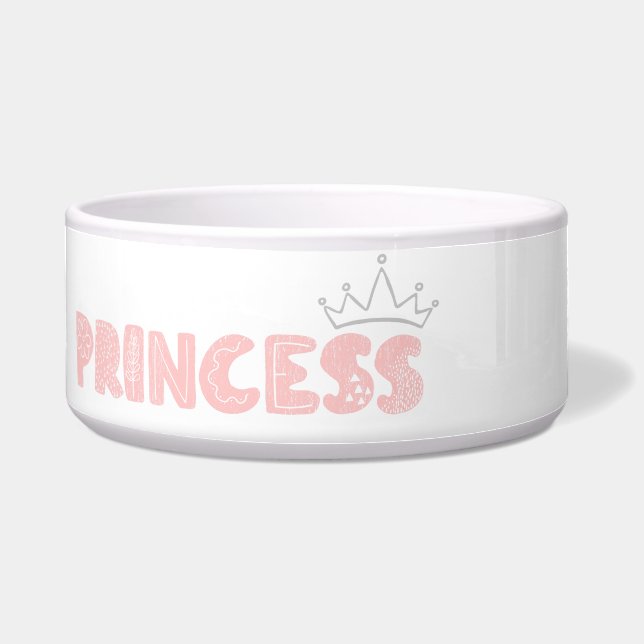 Princess dog/cat food bowl (Front)