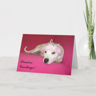 Princess Dog Greeting Card