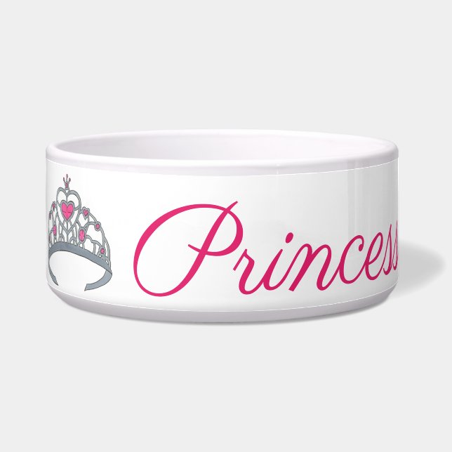Princess Dog Pink Silver Tiara Royalty Queen Crown (Left)