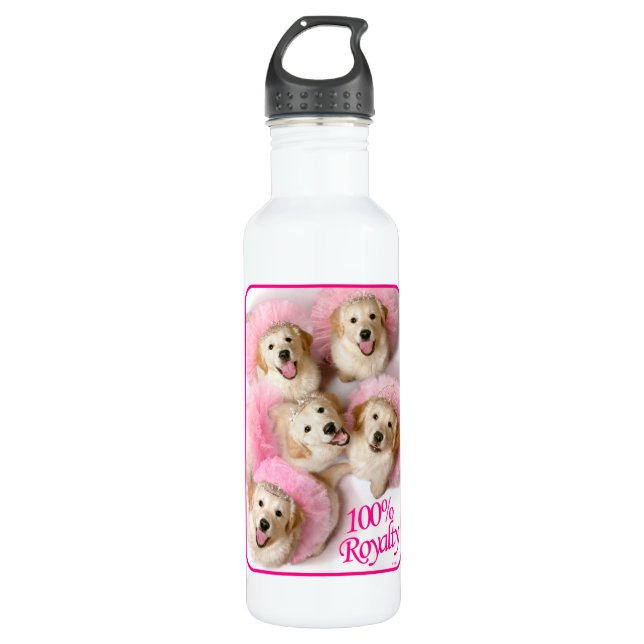 Princess Dogs in Tiaras 710 Ml Water Bottle (Front)
