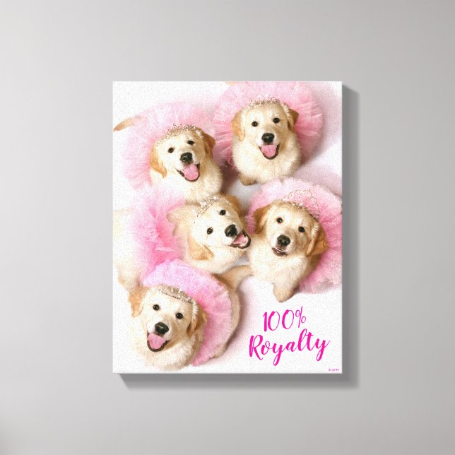 Princess Dogs in Tiaras Canvas Print (Front)