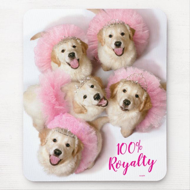 Princess Dogs in Tiaras Mouse Mat (Front)