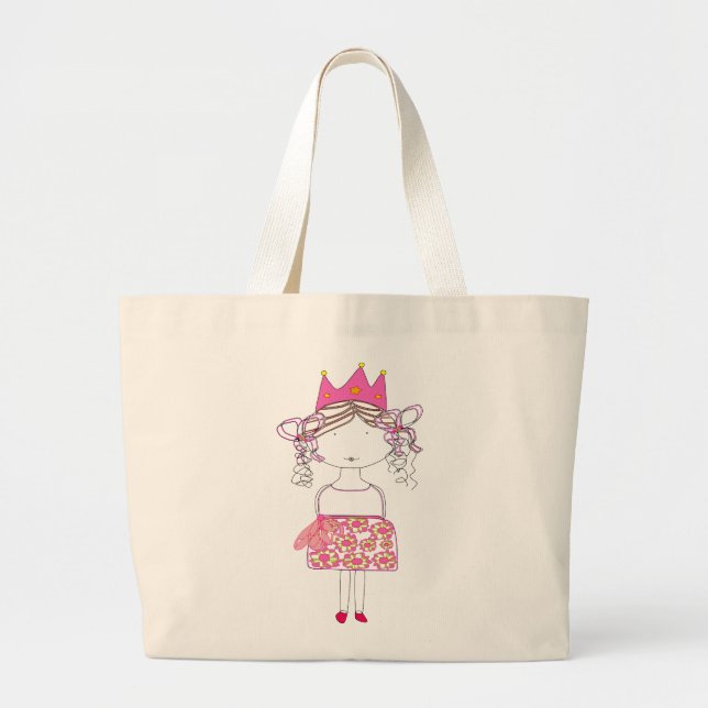 Princess Doll Large Tote Bag (Front)