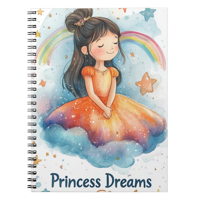 Princess Dreams Watercolor Journal – Magical  (Front)