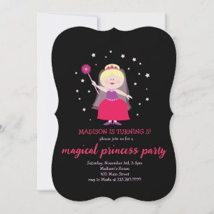 PRINCESS DRESS UP BLONDE HOUSE Birthday Party Invitation