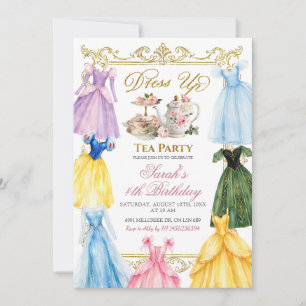 Princess Dress up Tea Birthday Party Invitation
