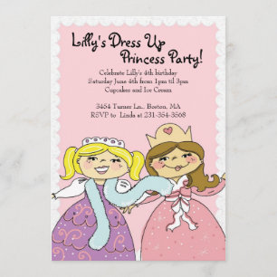 Princess, Dress Up Themed Birthday Party Invites