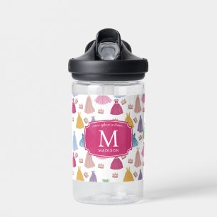 Princess Dresses Fairytale Little Girl Monogram Water Bottle