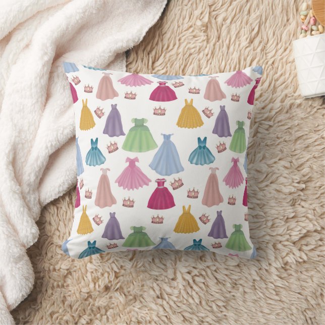 Princess Dresses Fairytale Little Girl Pattern Cushion (Blanket)