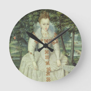 Princess Elizabeth (1596-1662) 1603 (oil on canvas Round Clock